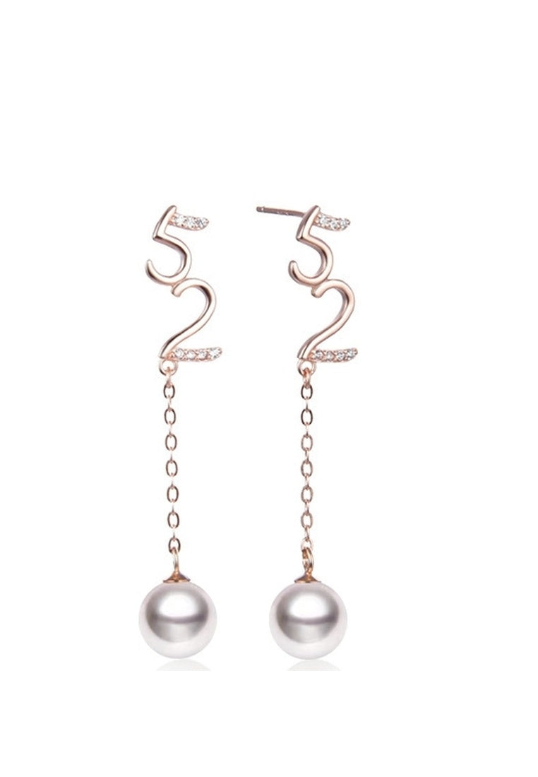 Sterling Silver Micro-Set Pearl Drop Earrings