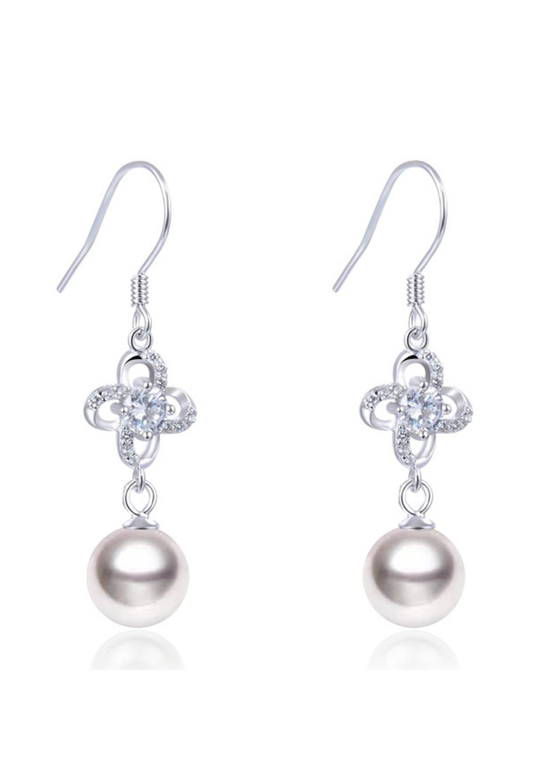 Sterling Silver Clover Earrings