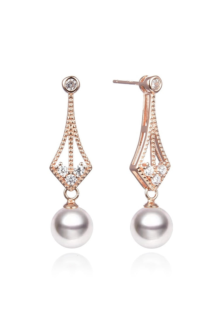Sterling Silver Pearl Stud Earrings