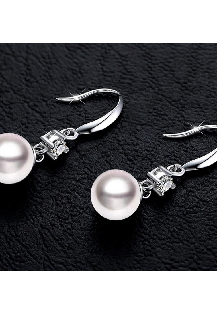 Sterling Silver Baroque Diamond Zircon Stud Earrings