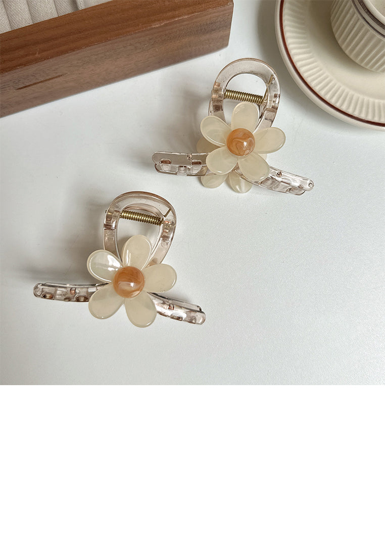 Simple And Sweet Flower Geometric Hair Claw