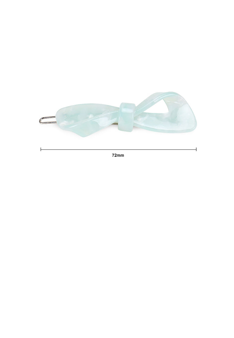 Simple And Fashion Light Green Ribbon Hair Clip