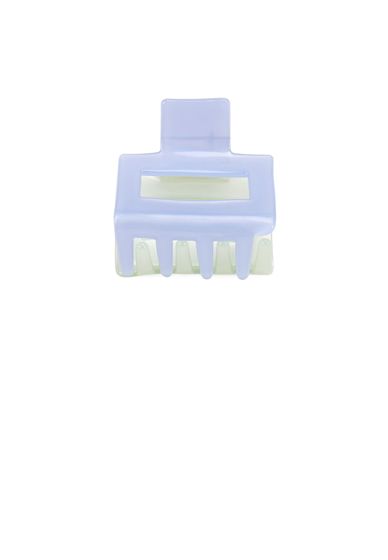 Simple And Fashion Blue And Green Stitching Geometric Hair Claw - Elegant Hairpiece