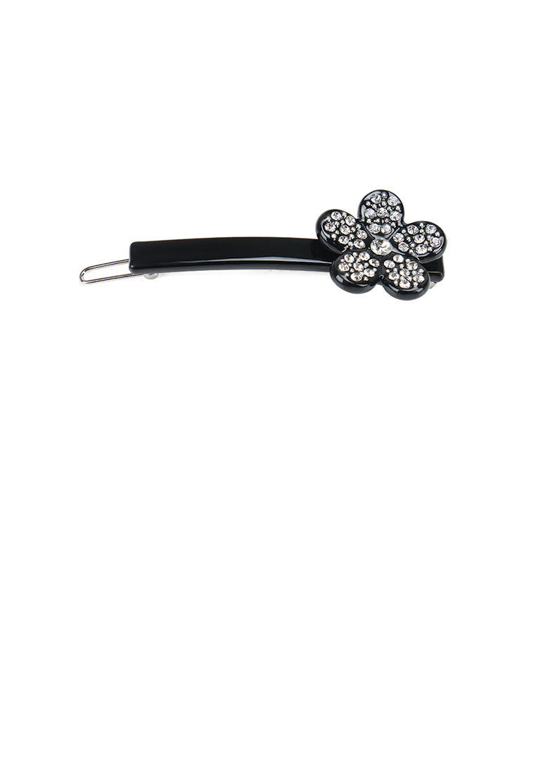 Fashion Simple Flower Hair Clip With Cubic Zirconia - Luxurious Look