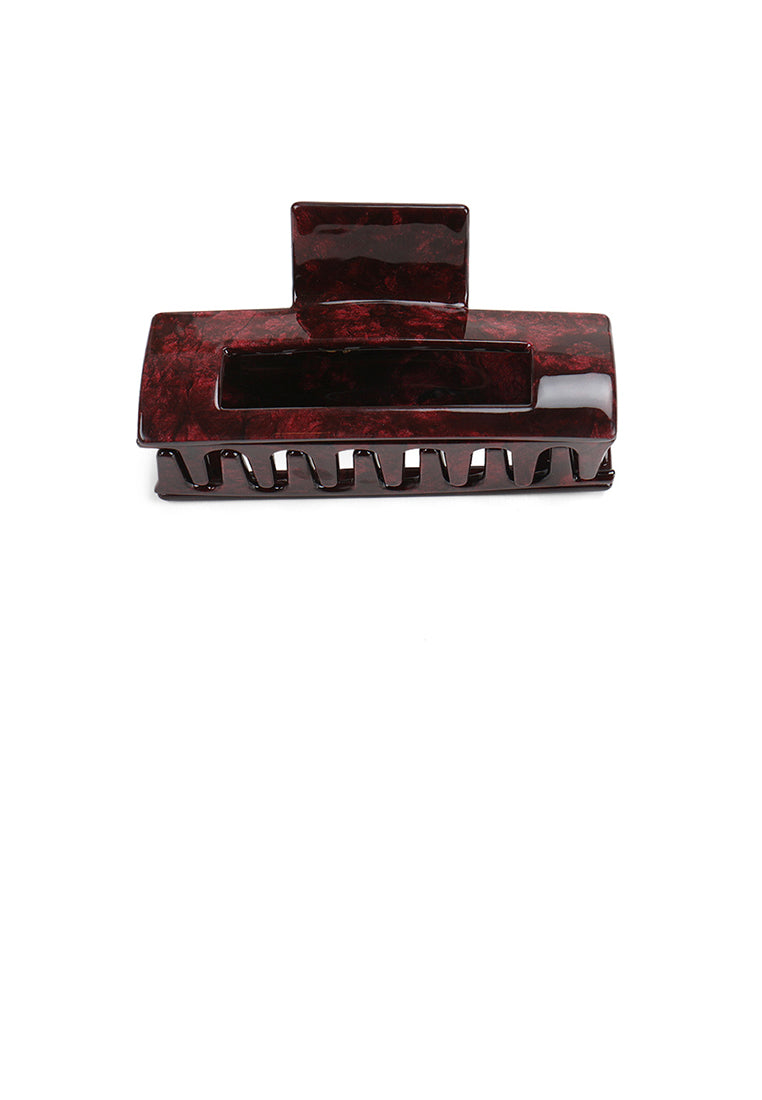 Simple Fashion Red Pattern Geometric Hair Claw - Elegant Hairpiece - Vibrant Color