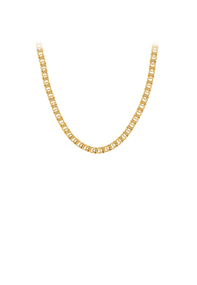 Simple Personality Plated Gold 316L Stainless Steel Geometric Chain Necklace