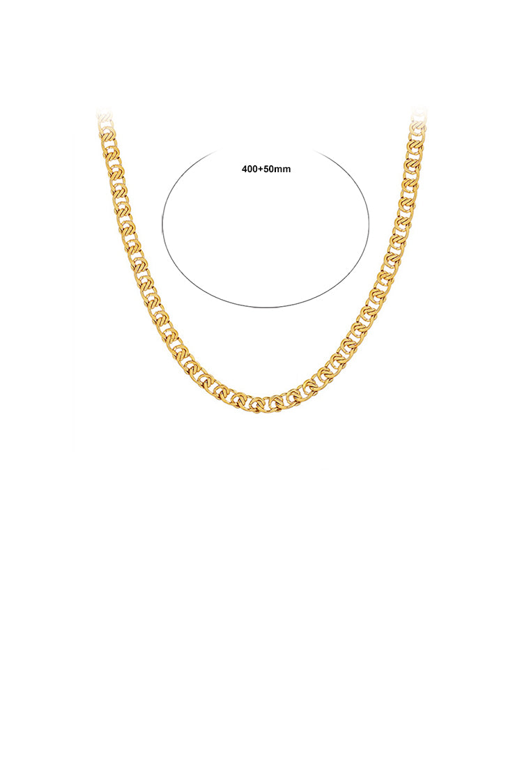 Simple Personality Plated Gold 316L Stainless Steel Geometric Chain Necklace