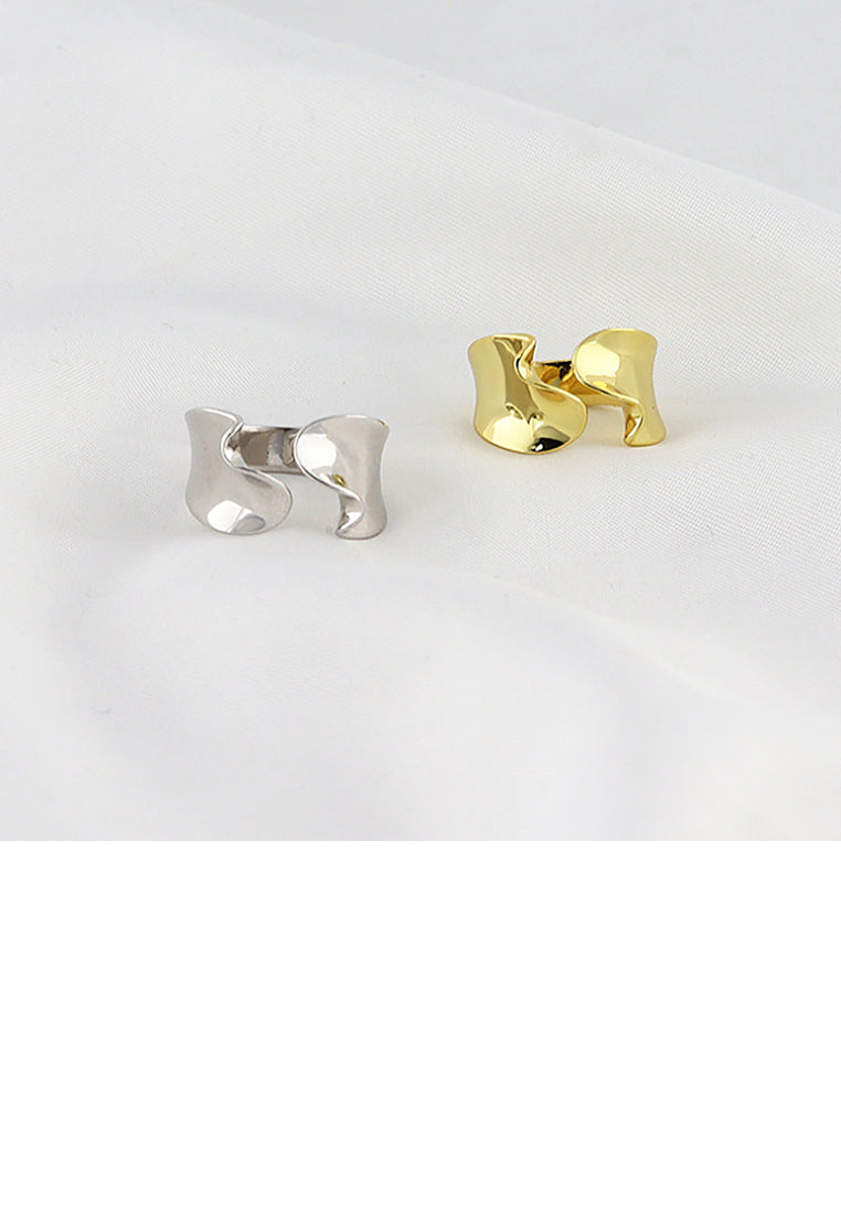 925 Sterling Silver Fashion Simple Geometric Wide Version Irregular Adjustable Opening Ring