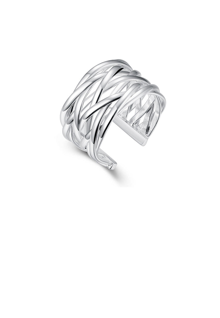 Fashion Simple Woven Adjustable Split Ring