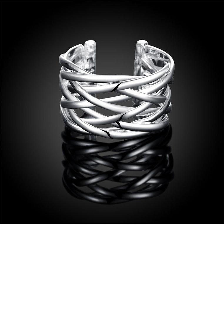 Fashion Simple Woven Adjustable Split Ring