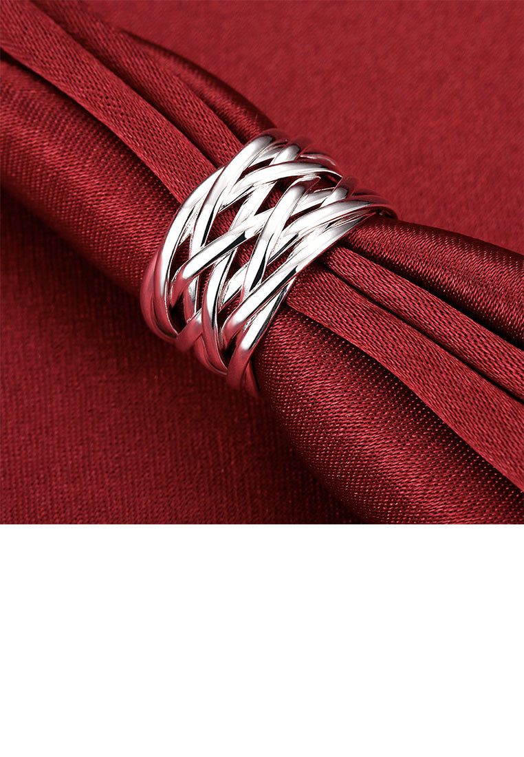 Fashion Simple Woven Adjustable Split Ring