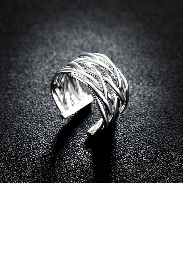 Fashion Simple Woven Adjustable Split Ring