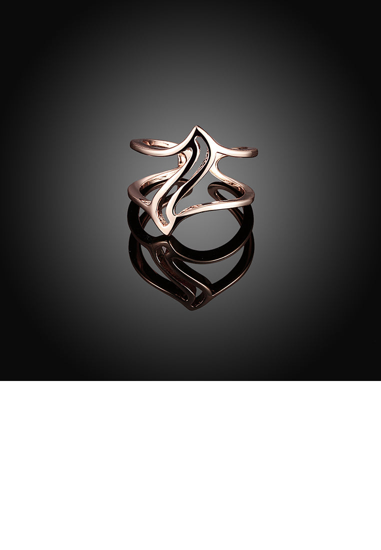 Fashion Creative Plated Rose Gold Adjustable Open Ring