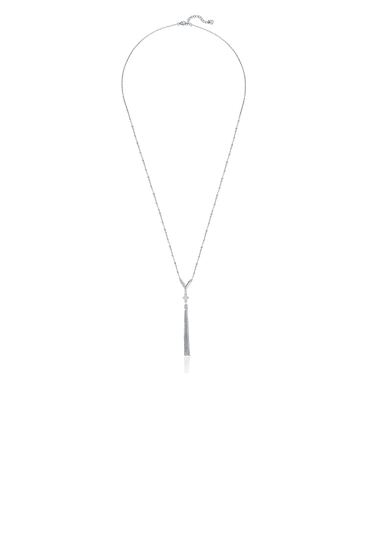 925 Sterling Silver Simple Tassel Necklace