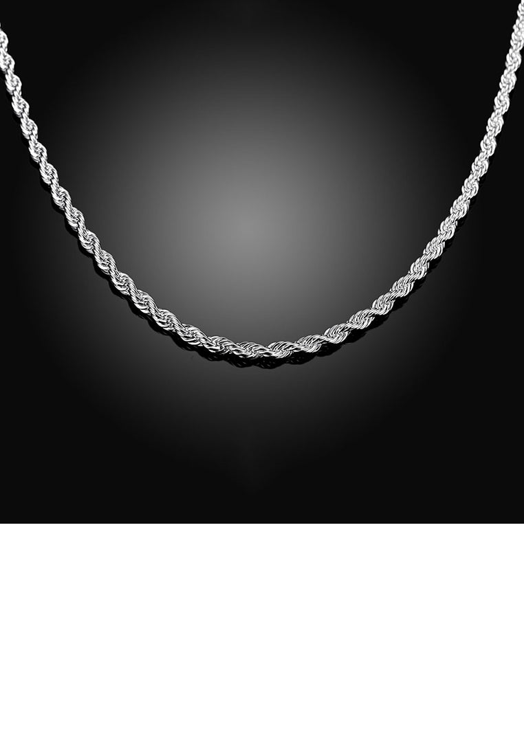 Fashion Simple 3MM Twisted Rope Necklace 50cm