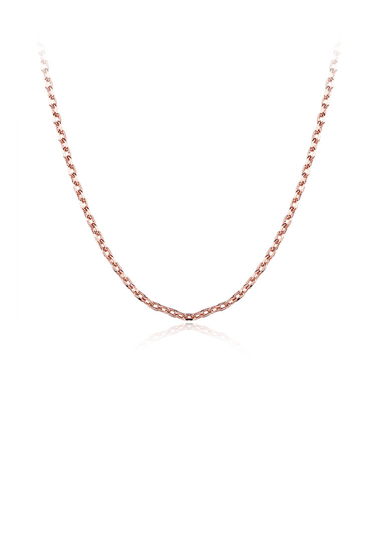 Simple and Fashion Plated Rose Gold Square Necklace