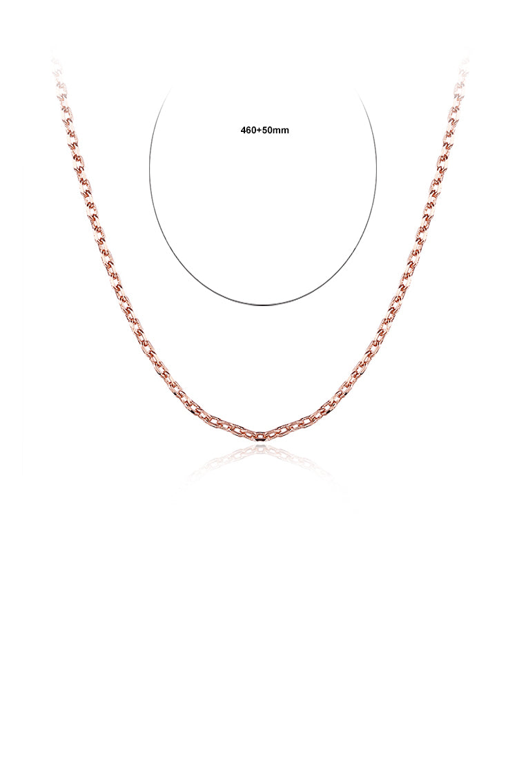 Simple and Fashion Plated Rose Gold Square Necklace