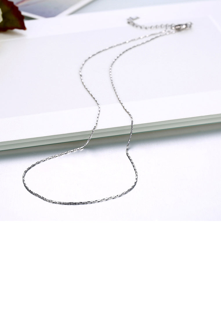 Fashion Simple Plated Platinum Snake Necklace