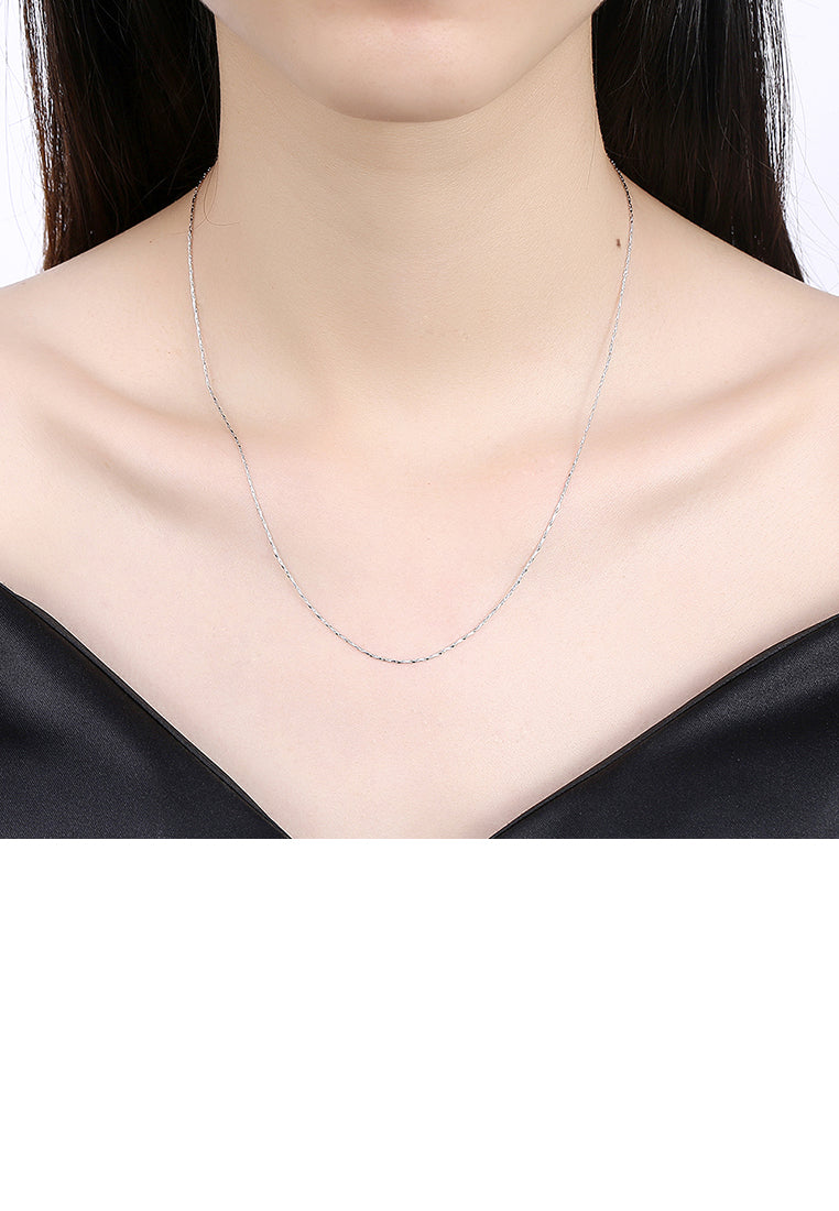Fashion Simple Plated Platinum Snake Necklace