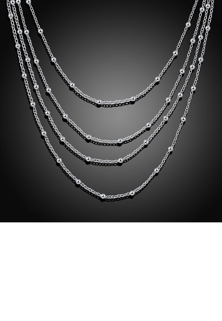 Simple Multilayer Ball Bead Necklace
