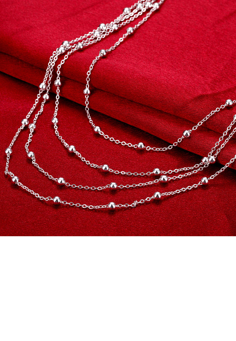 Simple Multilayer Ball Bead Necklace