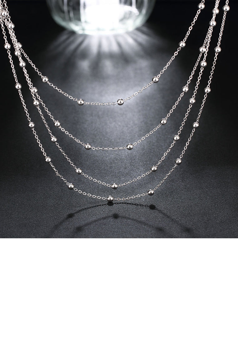 Simple Multilayer Ball Bead Necklace