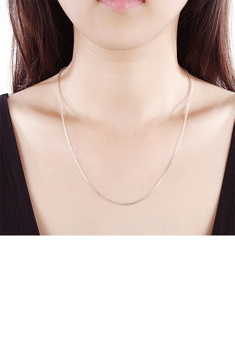 Fashion Simple 1MM Box Necklace 45cm