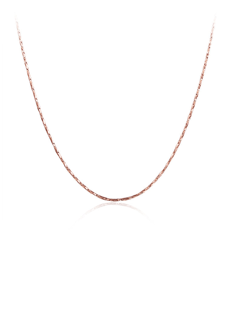 Simple and Fashion Plated Rose Gold Snake Necklace