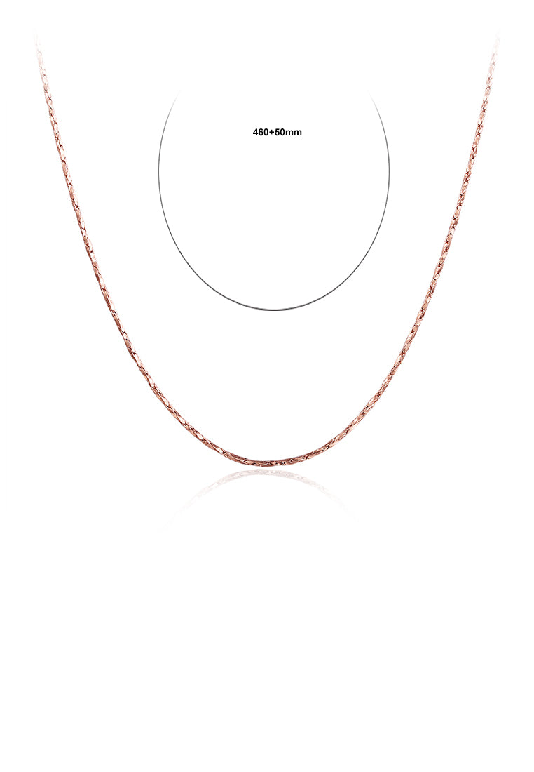 Simple and Fashion Plated Rose Gold Snake Necklace