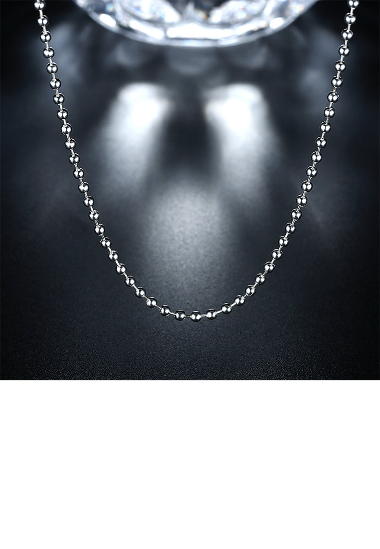 Simple and Fashion 2MM Round Bead Necklace 40cm