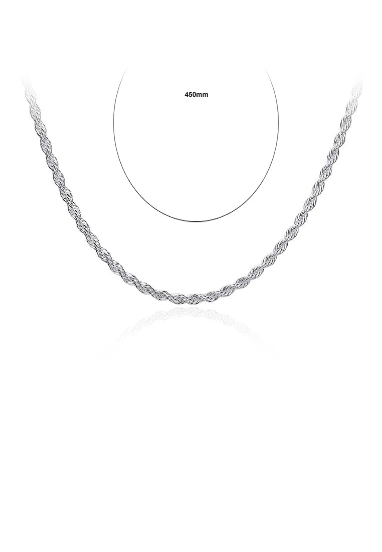 Fashion Simple 3MM Twisted Rope Necklace 45cm