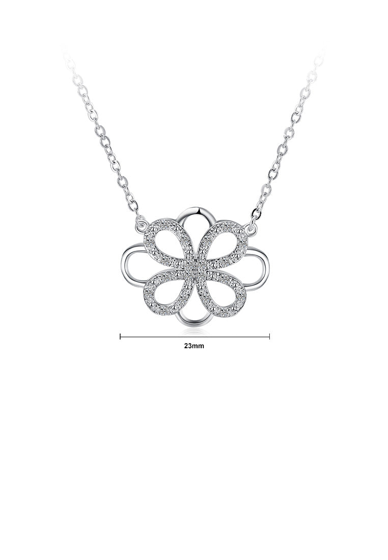 Simple Fashion Hollow Pattern Cubic Zircon Necklace