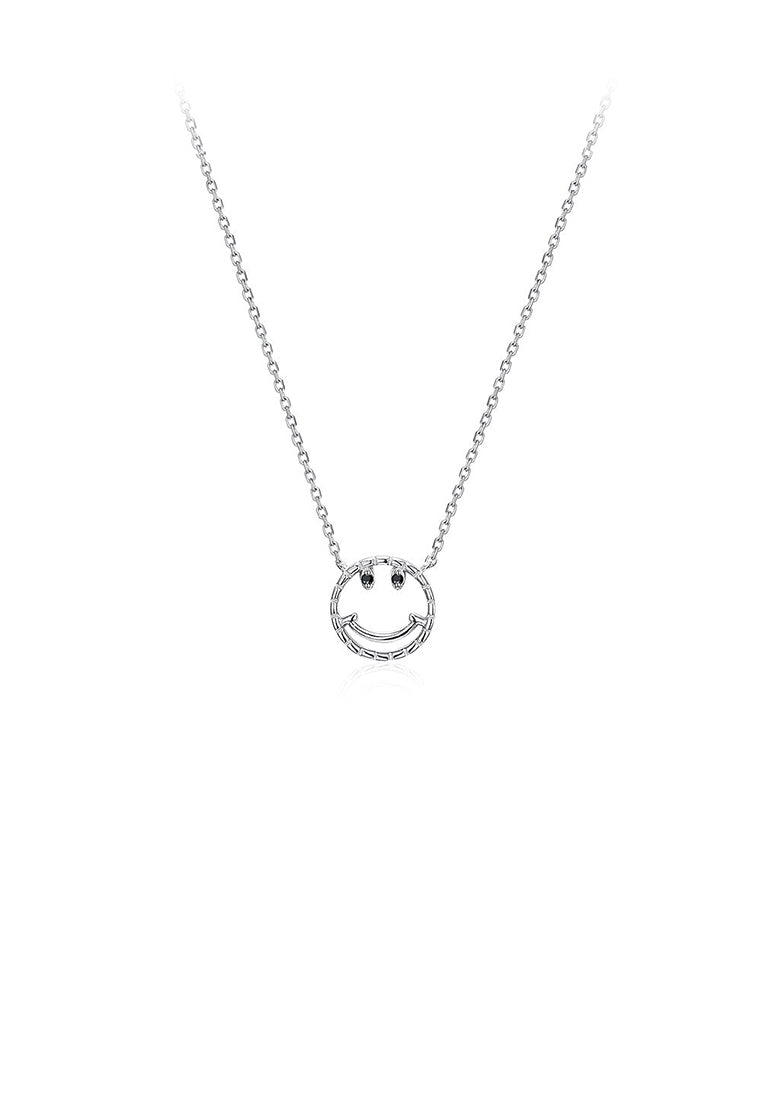 925 Sterling Silver Smiley Necklace