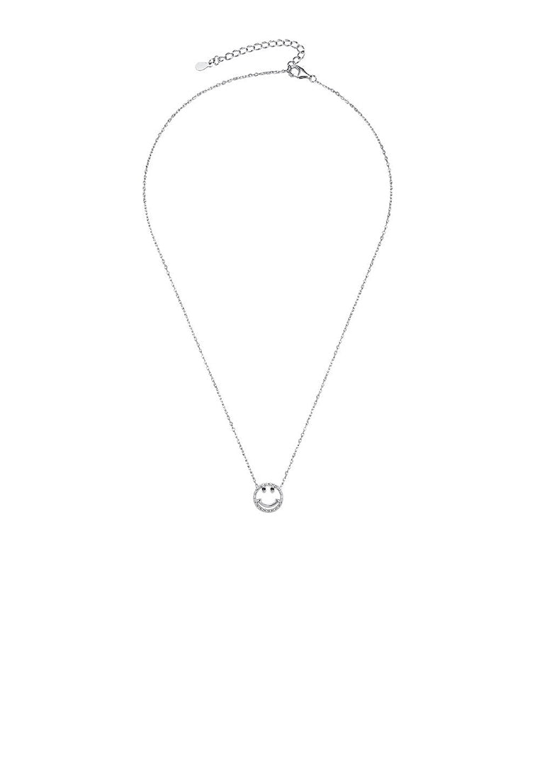 925 Sterling Silver Smiley Necklace