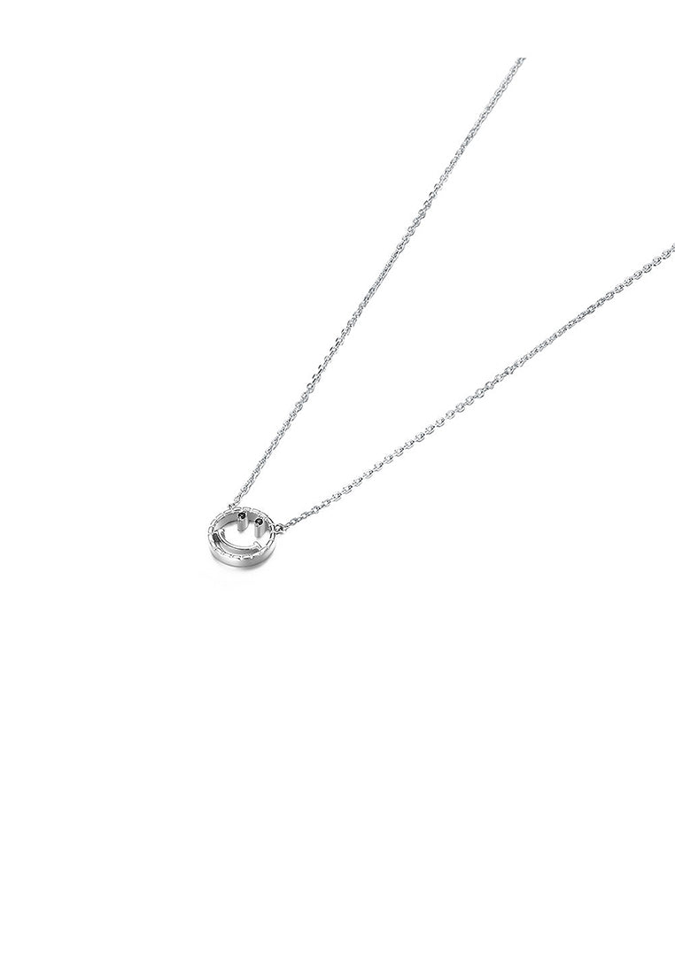 925 Sterling Silver Smiley Necklace