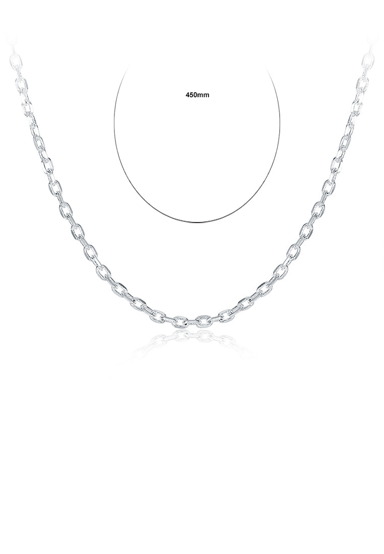 Fashion Simple 2MM Square Necklace 45cm