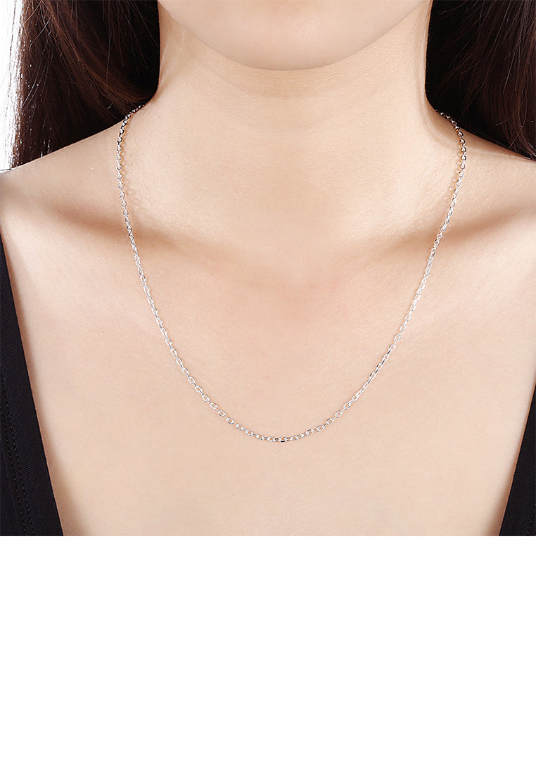 Fashion Simple 2MM Square Necklace 45cm