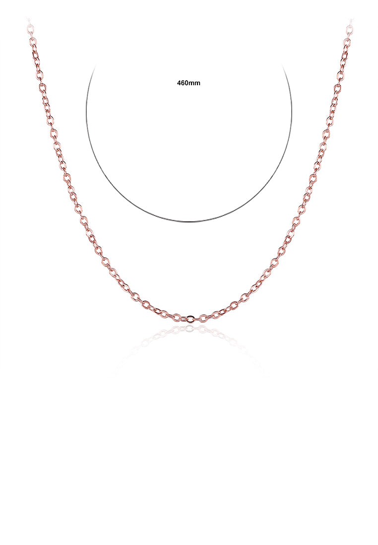 Simple Plated Rose Gold Necklace