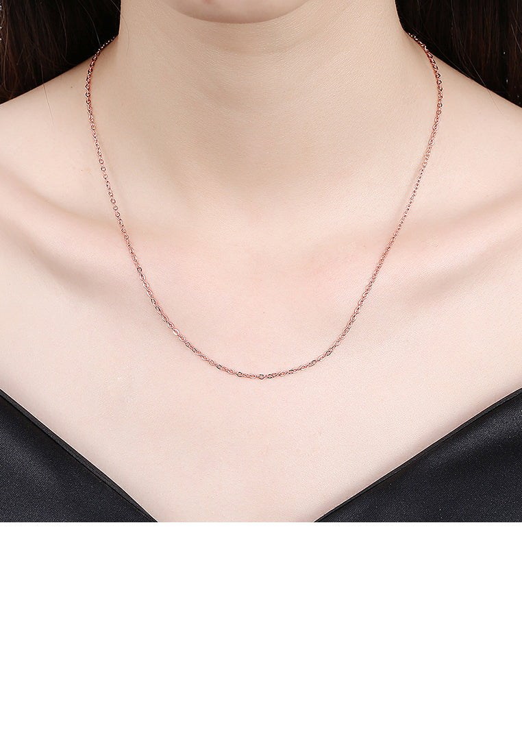 Simple Plated Rose Gold Necklace