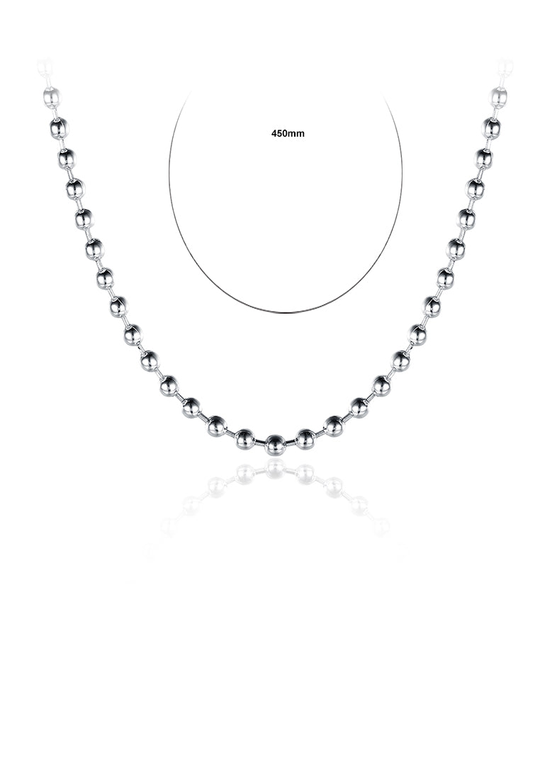 Fashion Simple 2MM Round Bead Necklace 45cm