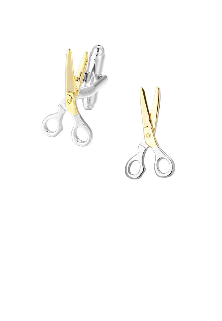 Fashion and Simple Golden Scissor Cufflinks