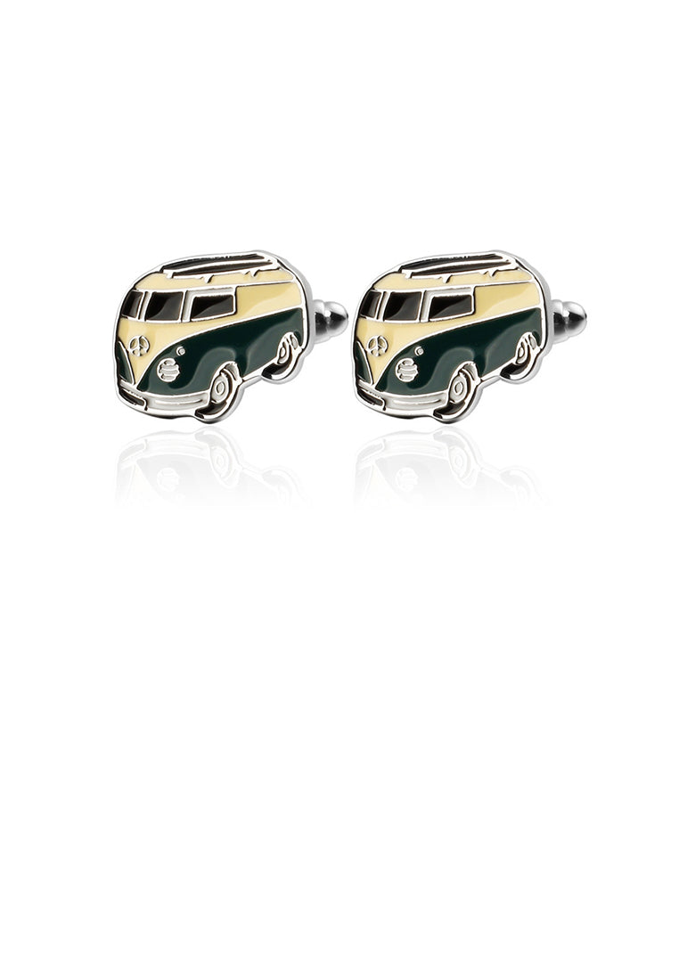 Simple and Fashion Enamel Bus-shaped Cufflinks