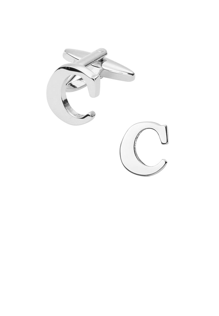 Simple and Fashion English Alphabet C Cufflinks