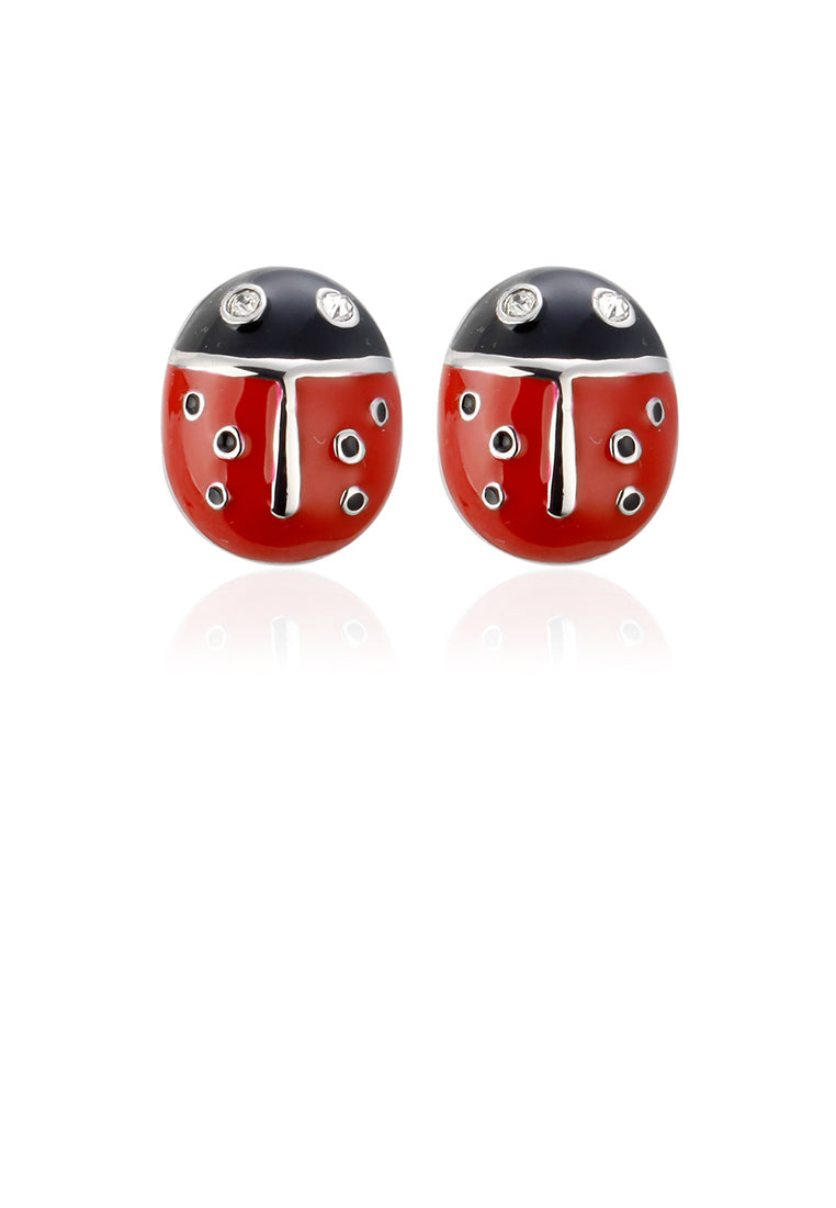 Simple Cute Beetle Cufflinks with Cubic Zirconia - Luxurious Look