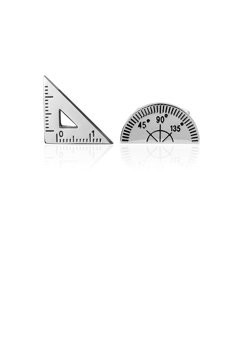 Fashion and Creative Asymmetric Triangle Protractor Cufflinks