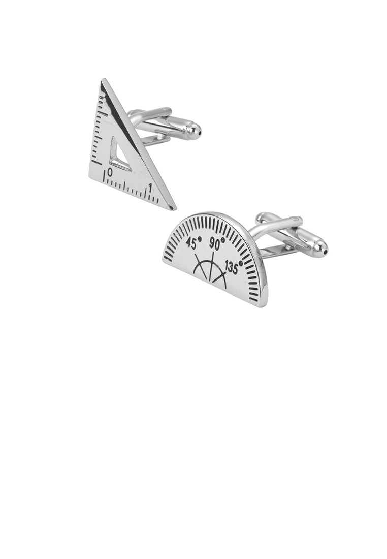 Fashion and Creative Asymmetric Triangle Protractor Cufflinks
