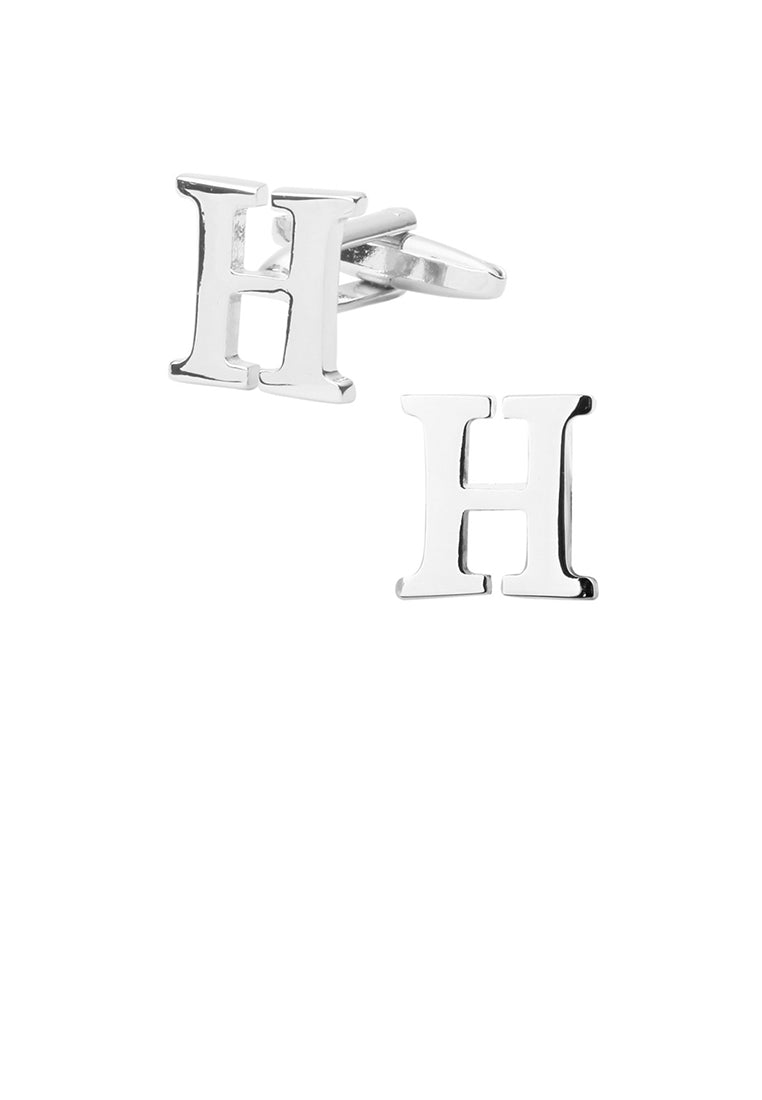 Simple and Fashion English Alphabet H Cufflinks