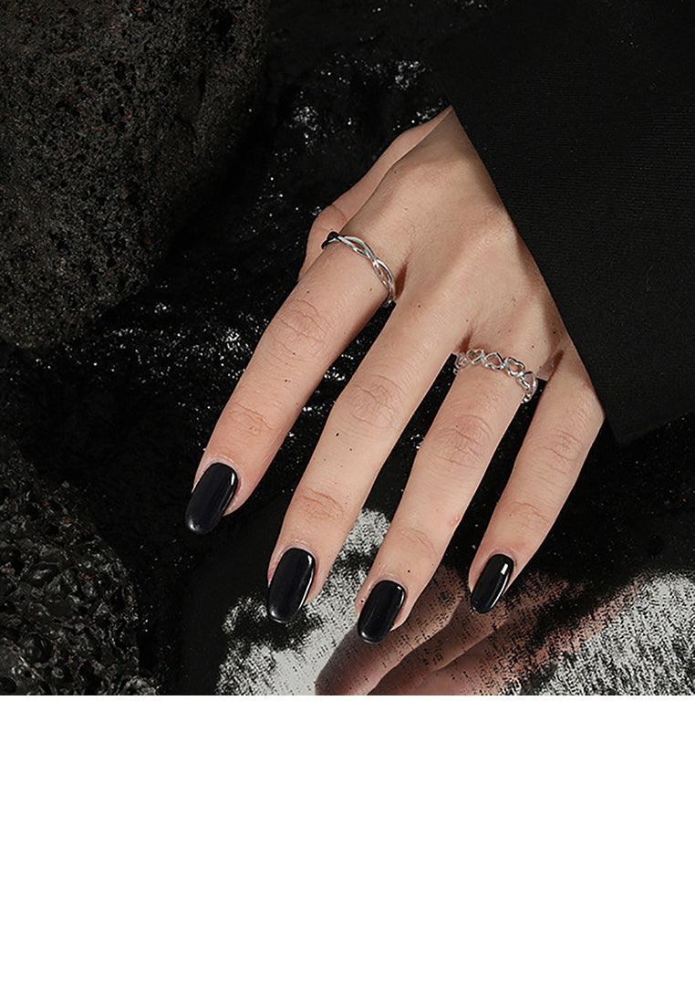 925 Sterling Silver Simple and Fashion Hollow Heart-shaped Adjustable Opening Ring