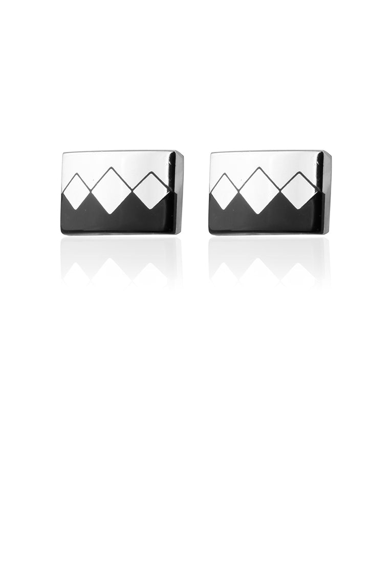 Fashion Simple Pattern Geometric Square Cufflinks