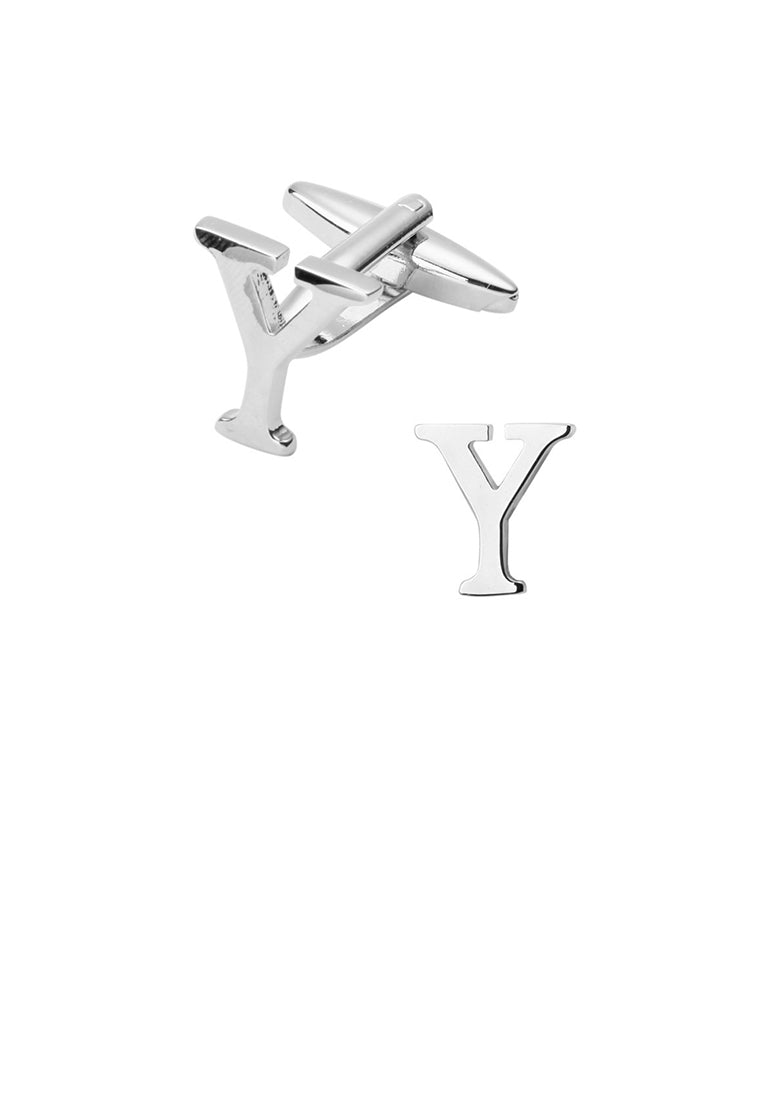 Simple and Fashion English Alphabet Y Cufflinks
